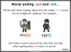 Words Ending in -ant, -ance, -ancy and -ent, -ence, -ency - Years 5 and 6 Teaching Resources (slide 4/53)
